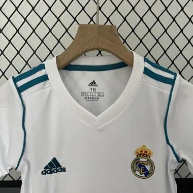 17-18 Real Madrid Home Retro Kids Kit Size16-28
