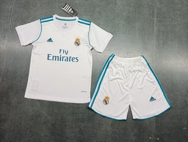 17-18 Real Madrid Home Retro Kids Kit Size16-28