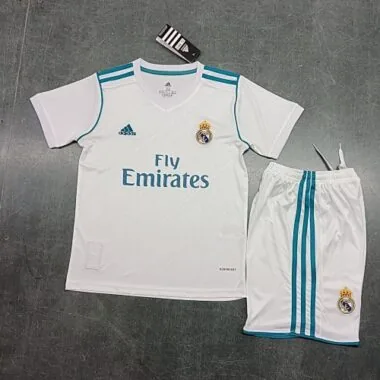17-18 Real Madrid Home Retro Kids Kit Size16-28