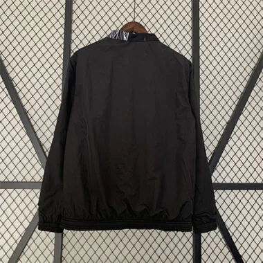 23-24 Real Madrid Trench Coat Reversible Dragon Windbreaker Black