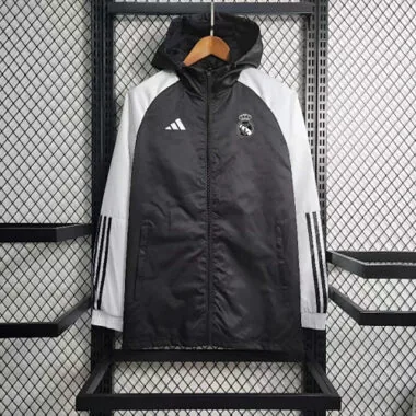 23-24 Real Madrid Windbreaker White Sleeve Jackets