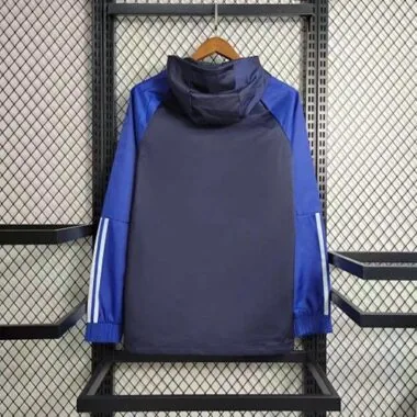 23-24 Real Madrid Windbreaker Navy Jackets Blue Sleeve