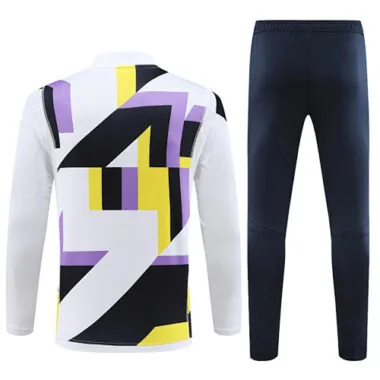 2023/24 Real Madrid White&Black Long Sleeve Training Suit