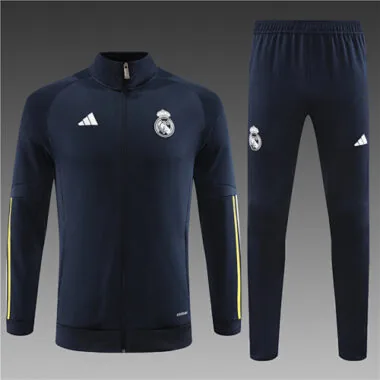 23-24 Real Madrid Navy Kits(Shirt+Pants) Long Sleeve Training Suit