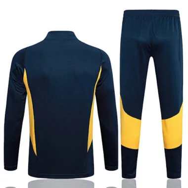 23-24 Real Madrid Long Sleeve Half-Pull Navy Training Suit