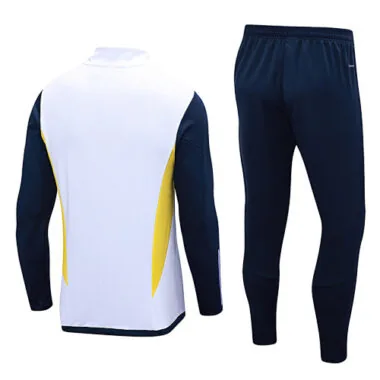 23-24 Real Madrid Long Sleeve White Half-Pull Training Suit