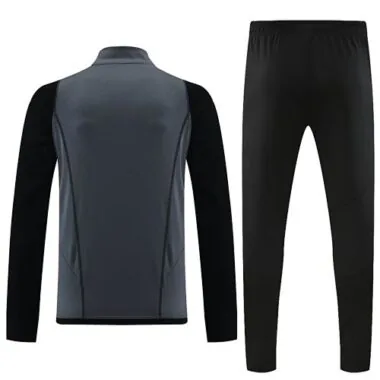 23-24 Real Madrid Long Sleeve Kits Grey Training Suits (5)