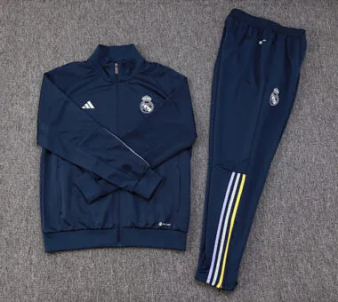 23-24 Real Madrid Training Suits Navy Long-Pull Jackets
