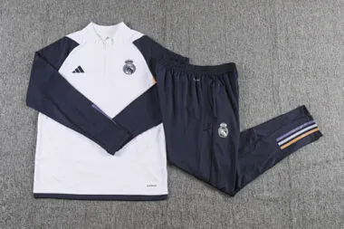23-24 Real Madrid Long Sleeve Kits White Training Suits (9)