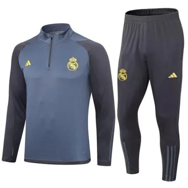 23-24 Real Madrid Long Sleeve Navy Kits Training Suits (8)