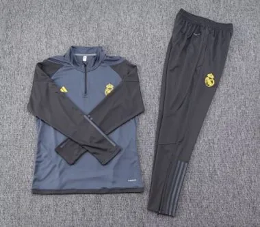23-24 Real Madrid Long Sleeve Navy Kits Training Suits (8)