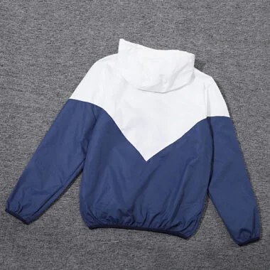 2023/24 Real Madrid Hoodies Windbreaker White&Navy Jackets