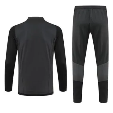 23-24 Real Madrid Long Sleeve Kits Black Training Suit