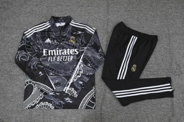 23-24 Real Madrid Long Sleeve Dragon Special Edition Black Training Suits