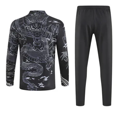23-24 Real Madrid Long Sleeve Dragon Special Edition Black Training Suits
