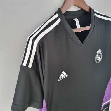 Chándal del Real Madrid 22-23, negro con ribete morado
