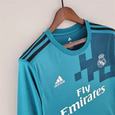 17-18 Tercera camiseta de visitante del Real Madrid, manga larga, n.º 2
