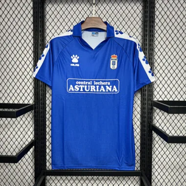 90-91 Real Oviedo Home Retro Kit Vintage Uniform