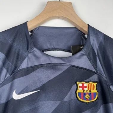 23-24 Kids Goalkeeper Barcelona Black Size 16-28