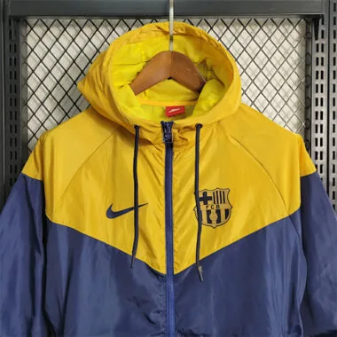 23-24 Barcelona Windbreaker Royal Blue Yellow