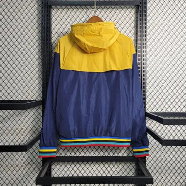 23-24 Barcelona Windbreaker Royal Blue Yellow