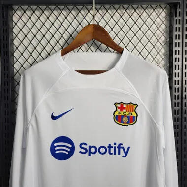 23-24 Barcelona white away Long Sleeve