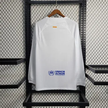 23-24 Barcelona white away Long Sleeve