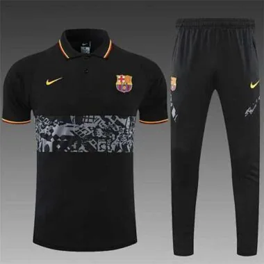 Barcelona Polo black yellow-logo