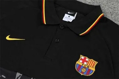 Barcelona Polo black yellow-logo