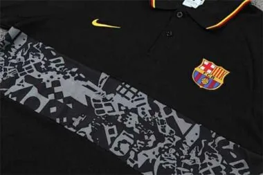 Barcelona Polo black yellow-logo