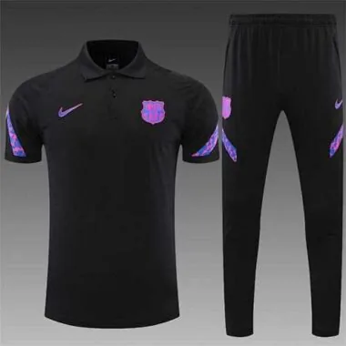 Barcelona Polo black purple-logo