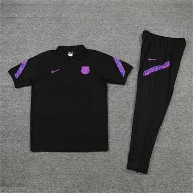 Barcelona Polo black purple-logo