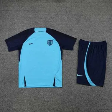 22-23 Atletico Madrid Training Short Sleeve Kit Blue