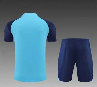 22-23 Atletico Madrid Training Short Sleeve Kit Blue