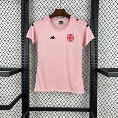 24-25 Women#039;s Vasco Da Gama Pink Kit Cheap Football Jersey Wholesale Yupoo