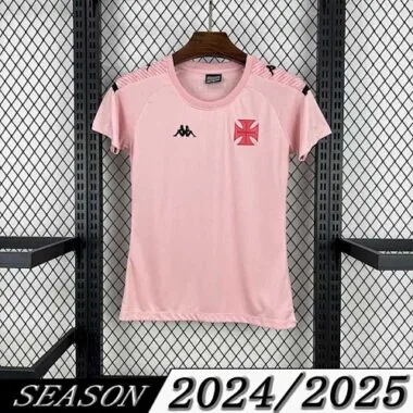 24-25 Women#039;s Vasco Da Gama Pink Kit Cheap Football Jersey Wholesale Yupoo