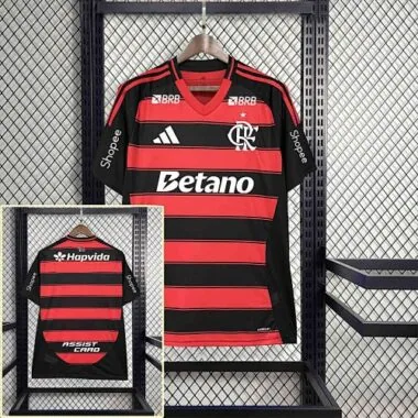 25-26 Flamengo Home Kit All Sponsor S-2XL Cheap Football Jersey Wholesale Yupoo