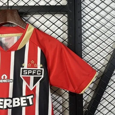 25-26 Kids Sao Paulo FC Away Kit Cheap Football Jersey Wholesale Yupoo