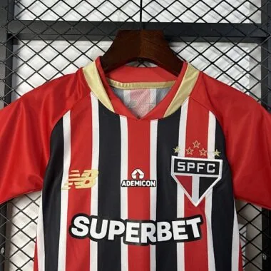 25-26 Kids Sao Paulo FC Away Kit Cheap Football Jersey Wholesale Yupoo