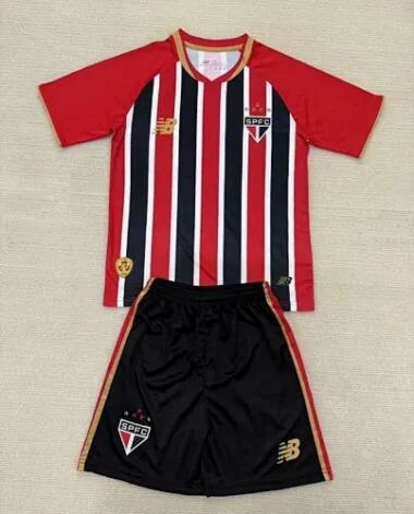 25-26 Kids Sao Paulo FC Away Kit Without Sponsor Cheap Football Jersey Wholesale Yupoo