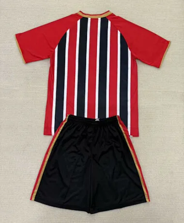 25-26 Kids Sao Paulo FC Away Kit Without Sponsor Cheap Football Jersey Wholesale Yupoo