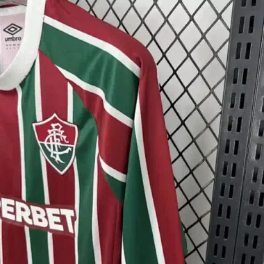 25-26 Fluminense Home Kit S-3XL Long Sleeve Soccer Jersey