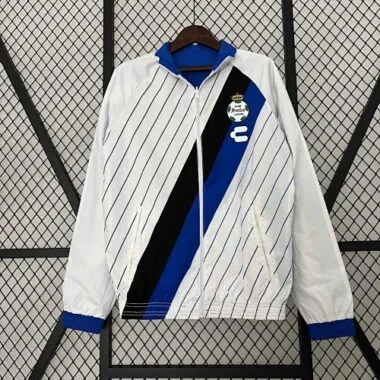 23-24 Santos Laguna Reversible Windbreaker White&Blue Double-Sides Jacket