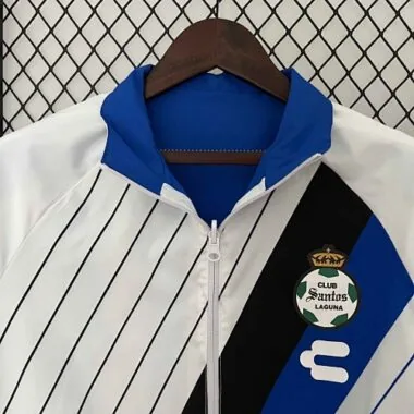 23-24 Santos Laguna Reversible Windbreaker White&Blue Double-Sides Jacket