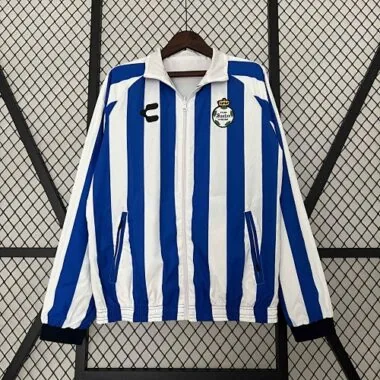 23-24 Santos Laguna Reversible Windbreaker White&Blue Double-Sides Jacket