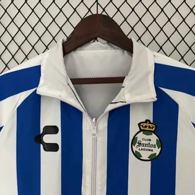 23-24 Santos Laguna Reversible Windbreaker White&Blue Double-Sides Jacket