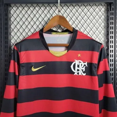 08-09 Retro Long Sleeve Flamengo Home S-XXL