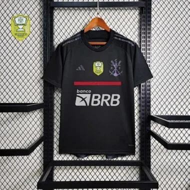 23-24 All sponsor+patch Flamengo Black Soccer Jerseys