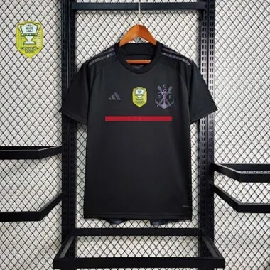 23-24 All sponsor+patch Flamengo Black Soccer Jerseys