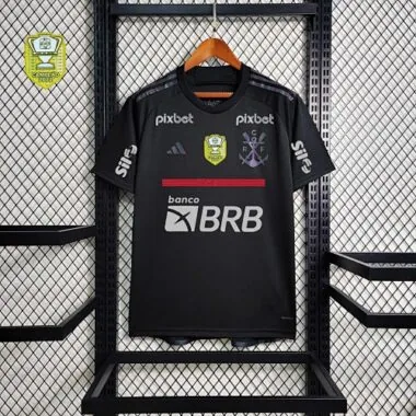23-24 All sponsor+patch Flamengo Black Soccer Jerseys